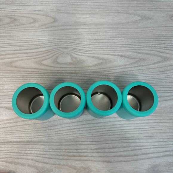 Bay & Barrel Beer Can Bottle Stubby Holder Set of 4 Stainless Steel 375 ml Teal - Picture 6 of 7